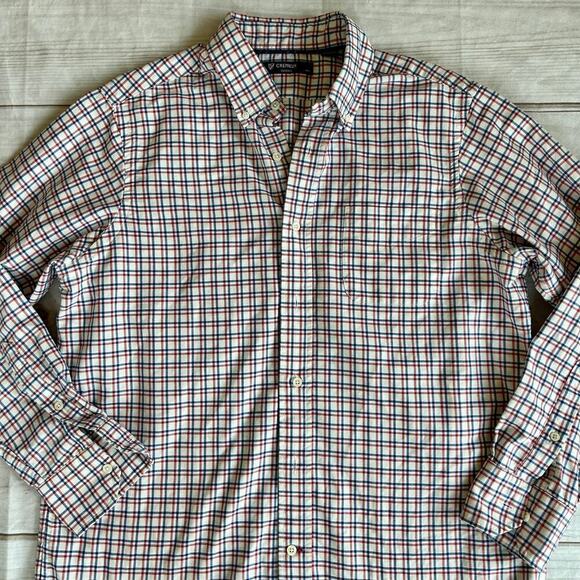 Daniel Cremieux classic plaid Americana preppy cotton button down dress shirt M - Picture 2 of 9
